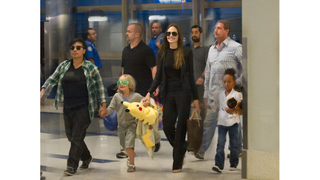 Angelina, Shiloh & Zahara Arrive In LaLa Land